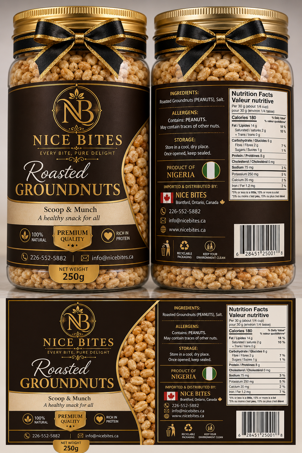 Roasted Groundnuts Salted 750g